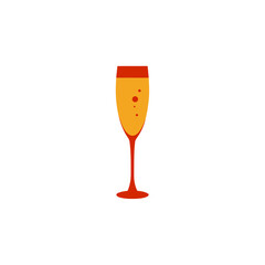 Champagne Glass Icon for Valentine&rsquo;s Day, Romance, and Celebration Design