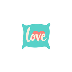 Love Pillow Icon for Valentine&rsquo;s Day, Romance, and Cute Decorative Design