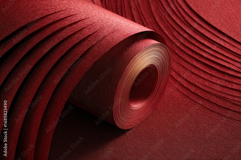 Poster modern abstract red wallpaper design showcasing intricate textures and patterns in a captivating rol