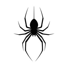 Terrifying Dark Spiders Silhouette Vector Illustration