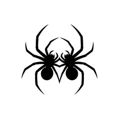 Halloween Spiders Dark Silhouette Vector Illustration