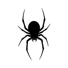 Dark Night Crawling Spiders Silhouette Vector Illustration
