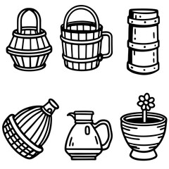 vector illustration of a set