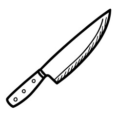 knife on white background