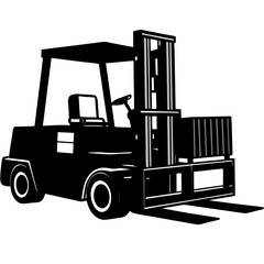 forklift truck silhouette