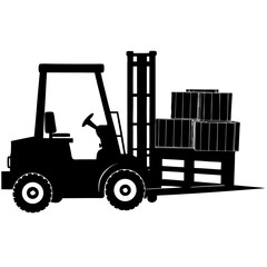 forklift truck isolated on white