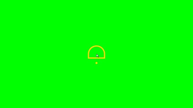 Notification bell animation on a green screen background representing alerts  messages  or reminders in media and apps.