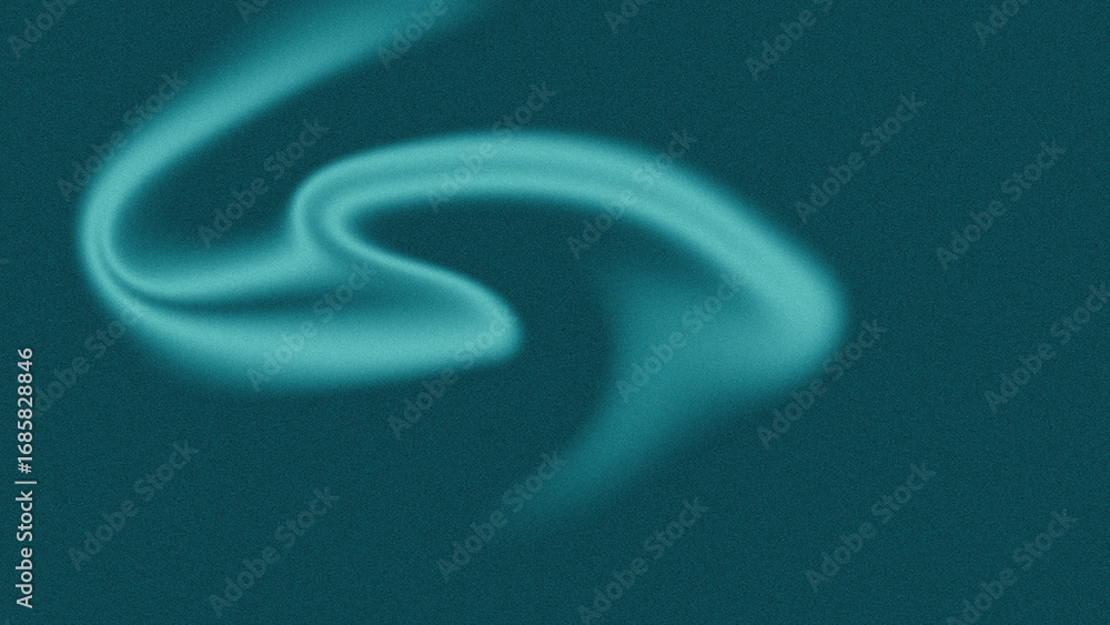 Poster an abstract teal toned image features a swirling smooth gradient with a grainy texture