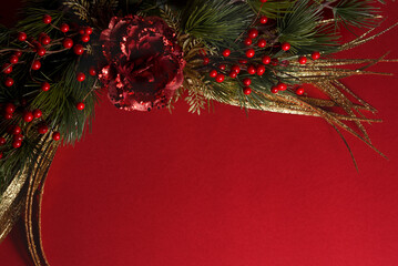 Christmas background with festive decor