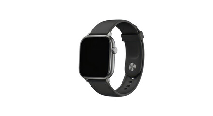 Isolated smartwatch for fitness tracking and health monitoring, mobile lifestyle gadget