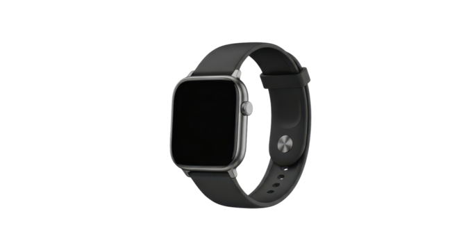 Isolated smartwatch for fitness tracking and health monitoring, mobile lifestyle gadget