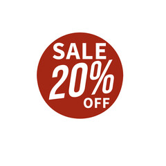 Sale 20 Percent Off Discount Label Badge transparent illustration png 
