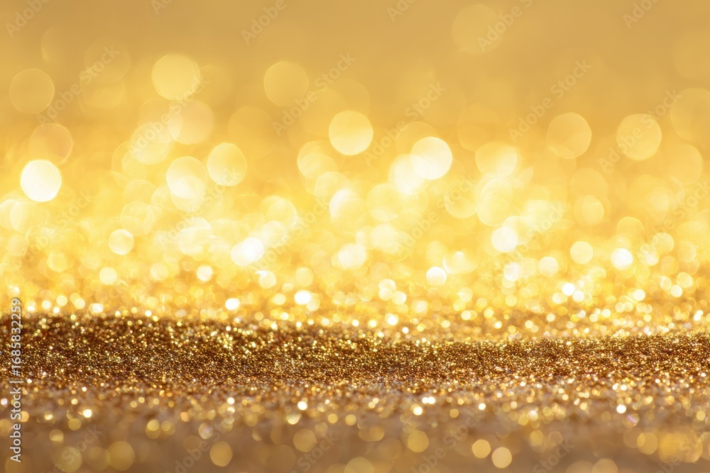Poster sparkling sunlight creates a mesmerizing golden background filled with shimmering bokeh effects in s