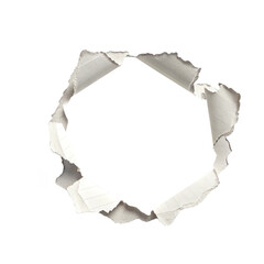 torn paper with hole