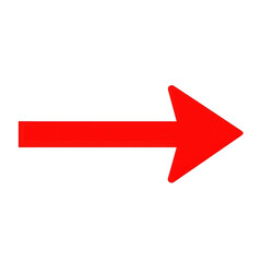 Bright red arrow pointing rightward on a solid black canvas