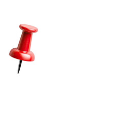 Close-up of a single, red pushpin