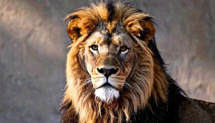 Majestic Lion Portrait Close-Up