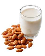 Glass of almond milk with almonds (3)