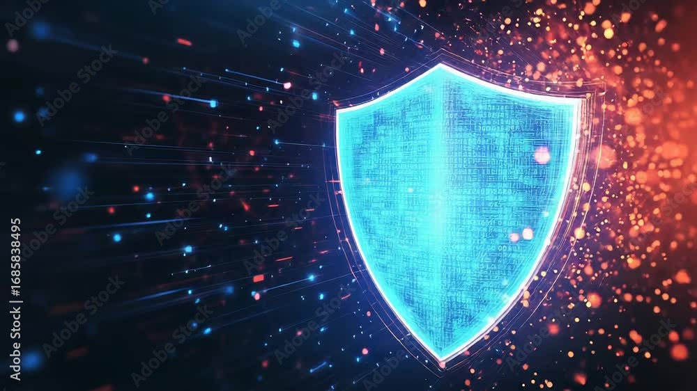Poster digital shield protecting data stream in cyberspace