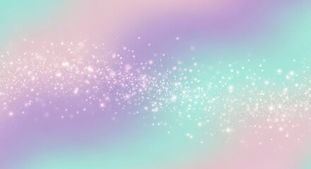 Delicate pastel gradients in soft purples mint greens and pearl pinks shimmer and sparkle.