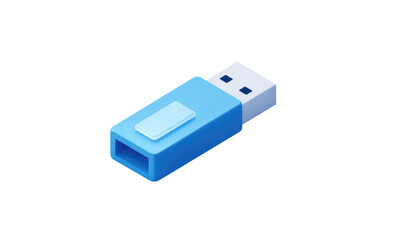Light-blue USB flash drive icon, simple and stylized