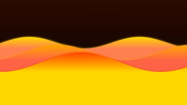Elegant sunset gold and coral flow abstract animation with smooth luxurious textures and bright glowing visuals.