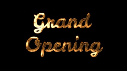 Grand Opening handwritten text Animation. Perfect for promoting a new business, store, event, or product launch.Vidio 4K.