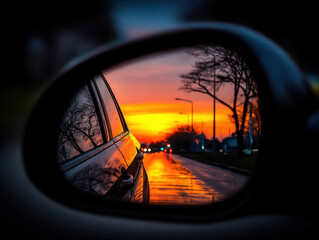 Reflecting on the journey as sunset paints the road ahead