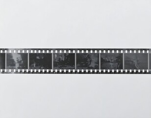 Fototapeta premium Black and white film strip with multiple images