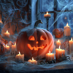 Halloween celebration, ghosts, Halloween lemur, Halloween greeting cards, pumpkin, candy carriage, witch