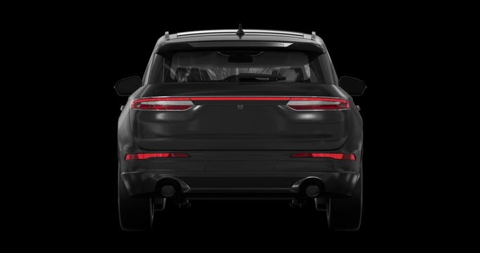 This stock motion graphics clip showcases a single speeding SUV on a transparent alpha channel in a seamless loop. Ideal for dynamic automotive promos, fast-paced ads, and motion graphics projects.