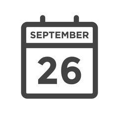September 26 Calendar Day Calender Date for Deadline or Appointment
