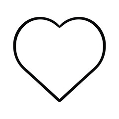 Heart  Hand Drawn with Black White Thick Lines
