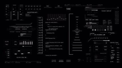 HUD template alpha PNG Technology interface Elements Sci Fi data programming code data text - Powered by Adobe