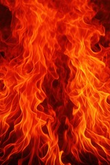 Intense flame burst with vibrant autumn colors and dramatic fire effects creating powerful seasonal energy backdrop