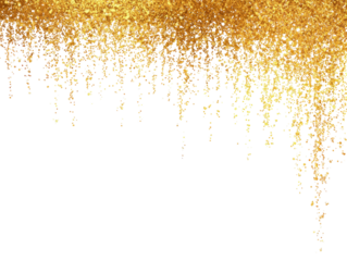Gold glitter drips on black
