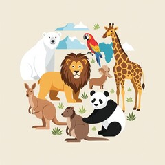 set of animals
