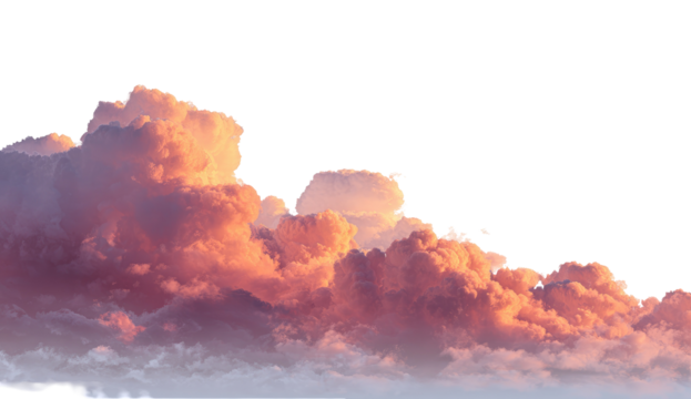 Dramatic sunset cloudscapes.  Soft pink and peach hues, layered cumulus clouds against a dark background.  Defined edges