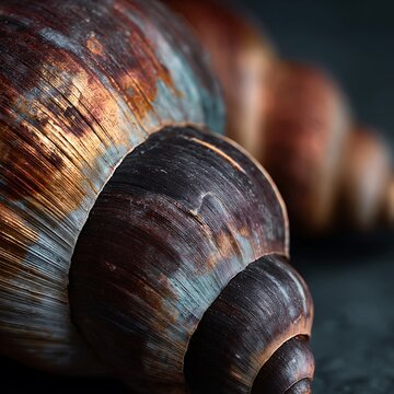 close up of a spiral shell