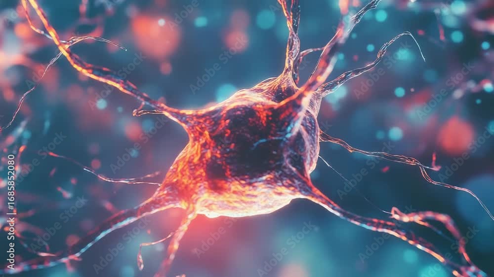 Aufkleber neuron transmitting signals in the nervous system with synapses