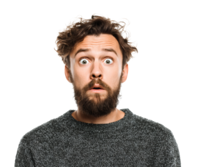 Surprised Man with beard