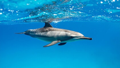 Fototapeta premium Underwater dolphin swimming