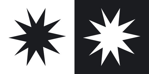Explosion icons vectors in solid black and white style