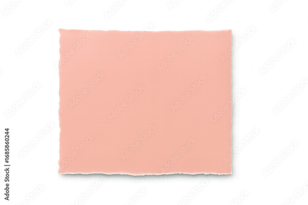 Poster torn piece of pink paper with ripped edges on a transparent background, creating a simple yet effect