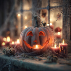 Halloween celebration, ghosts, Halloween greeting cards, pumpkin, candy, carriage, witch, cute vampire, skeleton, cute skeleton, skeleton for Halloween, ghost with smartphone and laptop