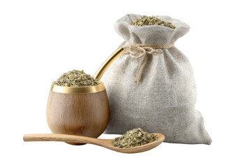 Yerba Mate in a Bag and a Gourd