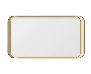 Rectangular frame, gold trim, empty space