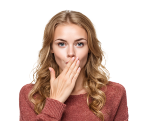 Woman blowing a kiss