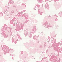An Elegant Pink Floral Pattern perfect for Vintage Aesthetic Designs and creative artistic expressions