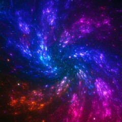 Abstract swirling nebula of vibrant, swirling colors